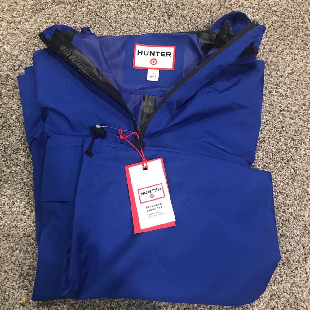 Hunter for Target Packable rain coat royal blue